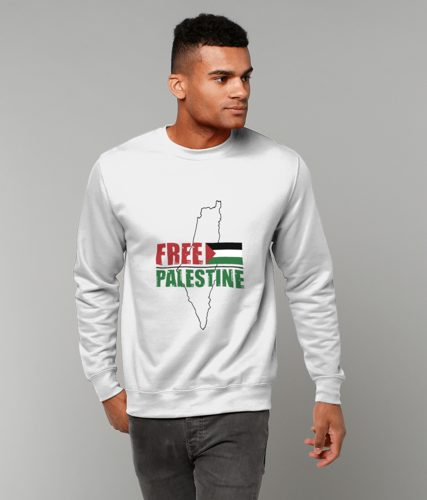 Free Palestine Map Sweatshirt