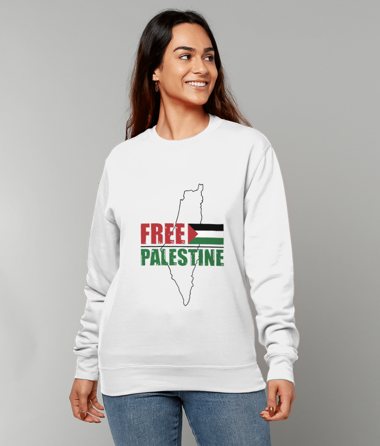 Free Palestine Map Sweatshirt