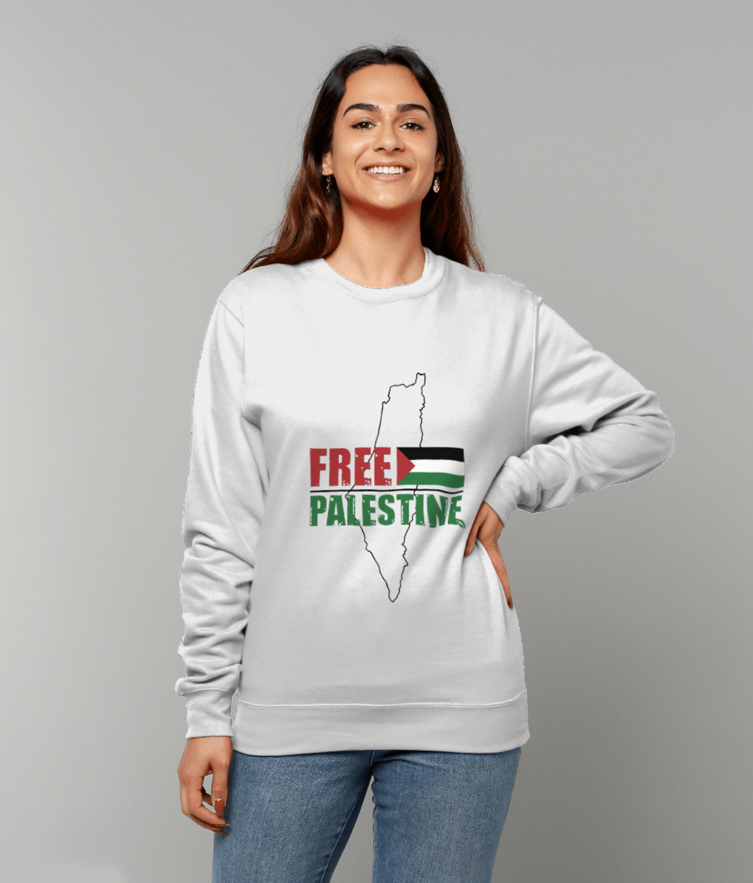 Free Palestine Map Sweatshirt